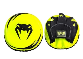 Лапи Venum Elite Thick Coaching Mitts Leather Mini (Pair) Neo Yellow Black