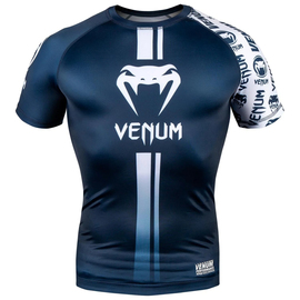 Рашгард Venum Logos Short Sleeves Rashguard Navy Blue White