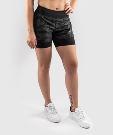 Компресійні шорти Venum Defender Hybrid Compression Shorts Black Black