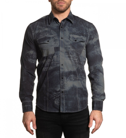 Рубашка Affliction Traction LS Woven Dusty Olive