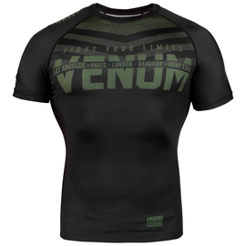 Рашгард Venum Signature Rashguard Short Sleeves Black Khaki Exclusive