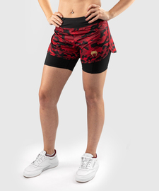 Компресійні шорти Venum Defender Hybrid Compression Shorts Black Red