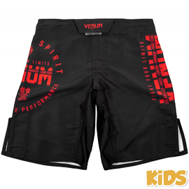 Детские шорты Venum Signature Fightshorts Black Red
