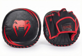 Лапи Venum Elite Thick Coaching Mitts Leather Mini (Pair) Black Red