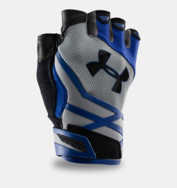 УЦЕНКА ПЕРЧАТКИ ДЛЯ ТРЕНАЖЕРНОГО ЗАЛА UNDER ARMOUR RESISTOR HALF-FINGER TRAINING GLOVES BLUE