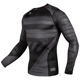 Компресійна футболка Venum AMRAP Compression T-shirt Long Sleeves Black Grey