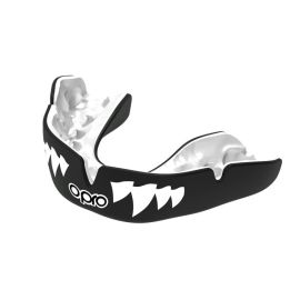 OPRO Instant Custom Fit Mouthguard Jaws Black White White